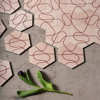 Baldosa hidráulica Paths Charcoal Marrakech Design