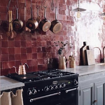 Zellige pisoid Dark red Marrakech Design
