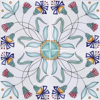 Baldosa Fiore Stilizzato Multi Francesco De Maio
