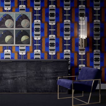 Moimoiïsme Wallpaper Cobalt Coralie Prévert