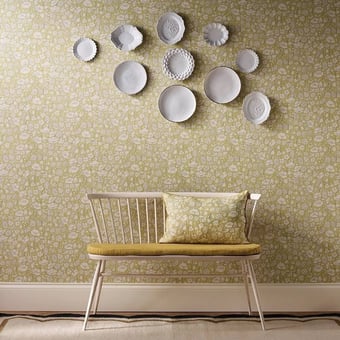 Poppy Meadow Wallpaper Fennel Liberty