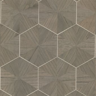Hexagram Wood Veneer Wall Covering Off white York Wallcoverings