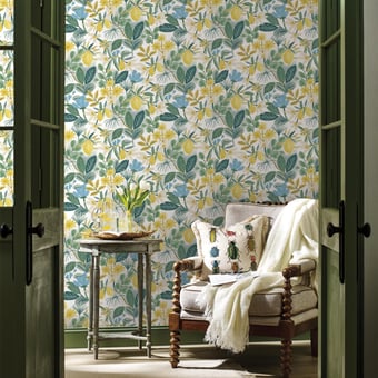Papel pintado adhésif Amalfi Blue & Green Rifle Paper Co.