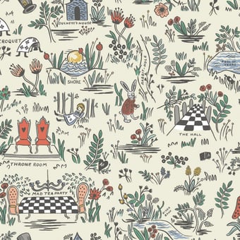 Papier peint adhésif Wonderland Cream Rifle Paper Co.