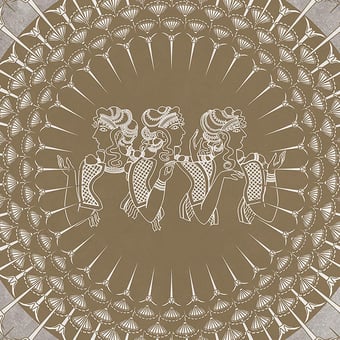 Carta da parati murale Antiquity 4 Gris Yo2