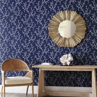 Coral Island Wallpaper White York Wallcoverings