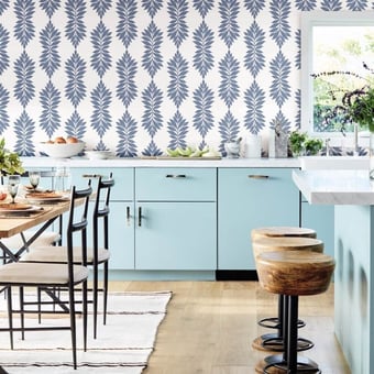 Broadsands Botanica Wallpaper Blue York Wallcoverings