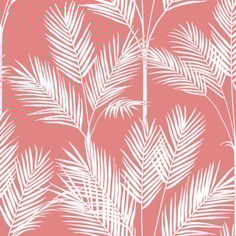 King Palm Silhouette Wallpaper Coral York Wallcoverings