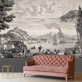 Vues d'Italie Panel Bleu Céleste Le Grand Siècle