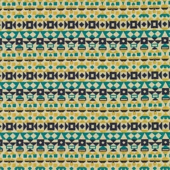 Arabesque Fabric Marine and Turquoise Maharam