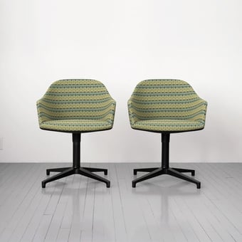 Arabesque Fabric Marine and Turquoise Maharam