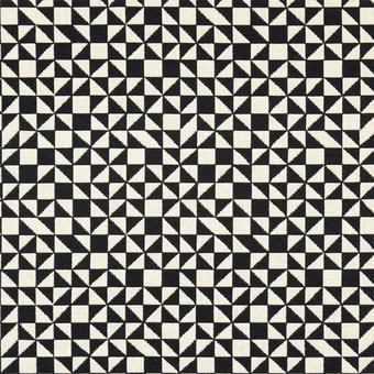 Checker Split Fabric Black White Maharam