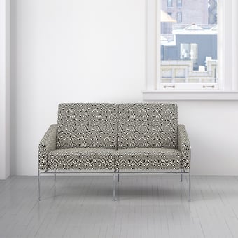 Tessuto Checker Split Black White Maharam