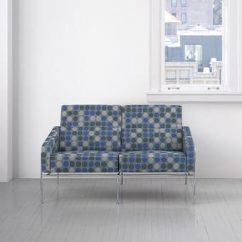 Tessuto Circles Gray and Black Maharam