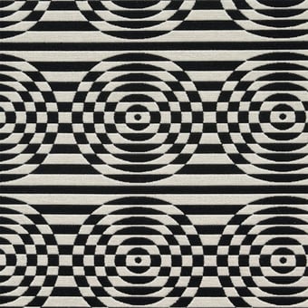 Optik Fabric White Black Maharam