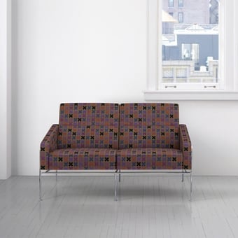 Quaterfoil Fabric Silver Maharam