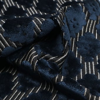 Velours Nîmes Bleu nuit Christian Lacroix