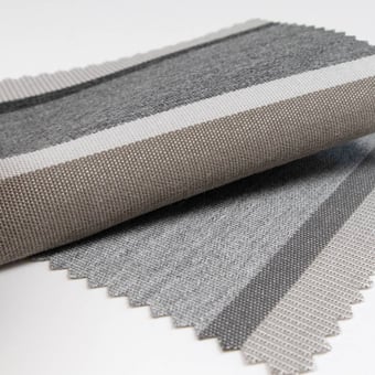 Sunbrella Stripes Quadri Fabric Grey Sunbrella