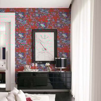 Grue Wallpaper Blanc Gris Initiales