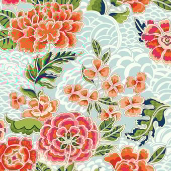 Papel pintado adhésif Zen Garden Aqua York Wallcoverings