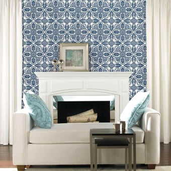Papel pintado adhésif Curators Gem Navy York Wallcoverings