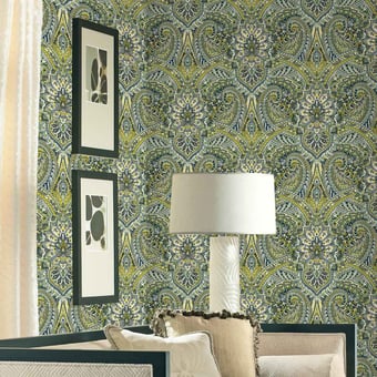 Swept Away adhesive wallpaper Green York Wallcoverings
