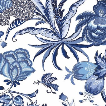 Papel pintado adhésif Exotic Curiosity Blue York Wallcoverings
