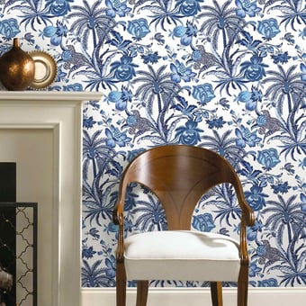 Papel pintado adhésif Exotic Curiosity Blue York Wallcoverings