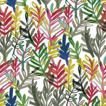 Papier peint adhésif Vibrant Canvas White/Multi York Wallcoverings