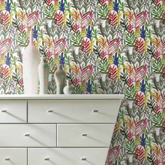 Papier peint adhésif Vibrant Canvas White/Multi York Wallcoverings