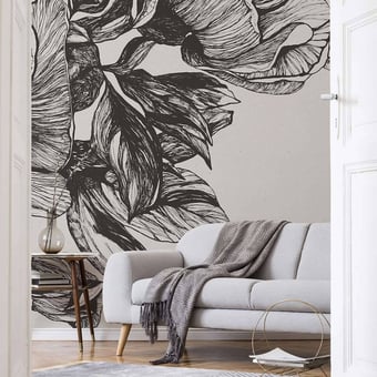 Giant Peonies Panel Ink Coordonné