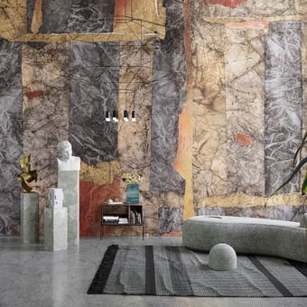 Dogon Panel Cobalt Inkiostro Bianco