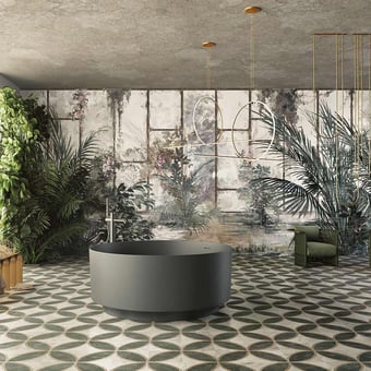 Feronia Panel Tropical Inkiostro Bianco