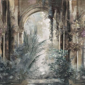 Evan Panel Tropical Inkiostro Bianco
