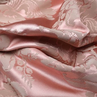 Damas Alicante Fabric Fraise/Bis Lelièvre