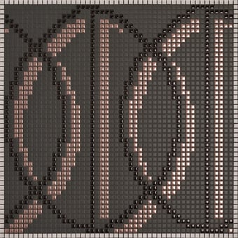Mosaico Grace Black, Carbone, Rame Appiani