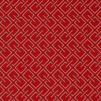 Grid Fabric Raspberry/Pearl Sahco