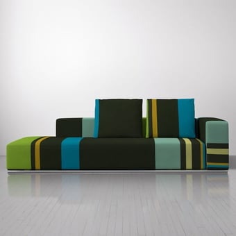 Big Stripe Fabric Peacock Maharam