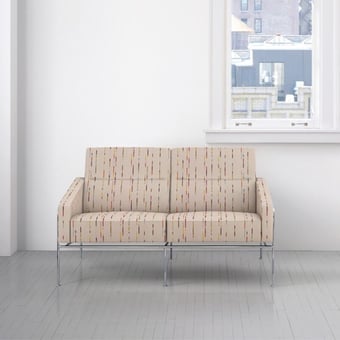 Segmented Stripe Fabric Parchment Maharam