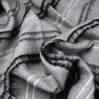 Tessuto Mouflon Stripe Anthracite Osborne and Little