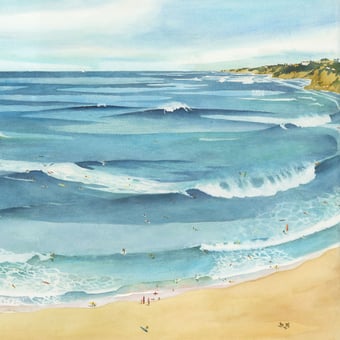 Carta da parati murale Surf Guéthary 150x330 cm - 3 lés - côté gauche Isidore Leroy