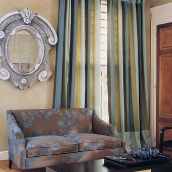 Rayure Gatsby Fabric Bleu Nobilis