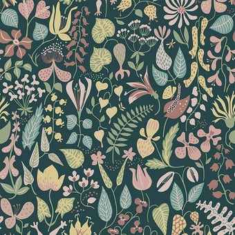 Carta da parati Herbarium Green Borastapeter