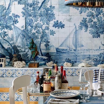 Papel pintado mural panorámico Azure Blue Mindthegap