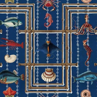 Panoramatapete Underwater Life Indigo Mindthegap