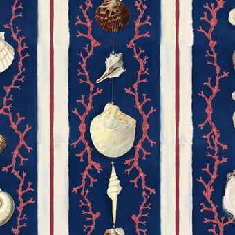 Panoramatapete Coquillage Blue Mindthegap