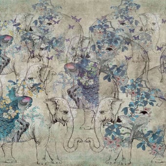 Cochin Mural Panel Indigo Tres Tintas Barcelona