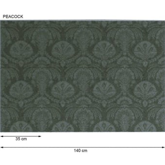 Peacock Fabric Porcelaine Nobilis