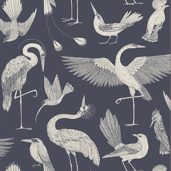 Papel pintado Birds Dark blue Ferm Living