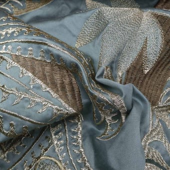 Clorinde Embroidered Embroidered Fabric Barbeau Nobilis